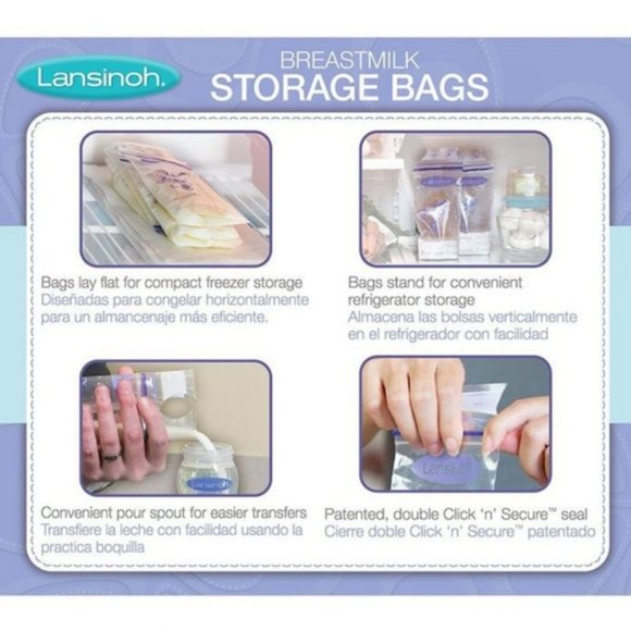 Lansinoh 25 New Storage Bags for freezing Breastmīlk- Pre-Sterilized Bags - Picture 9 of 11